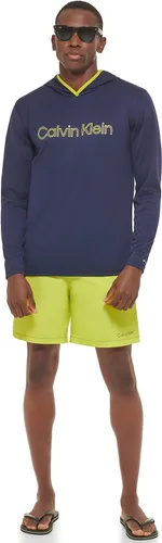Vista 4 de Calvin Klein Camiseta estándar con capucha UPF 40+ de secado rápido para hombre
