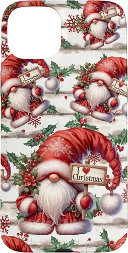 Vista 9 de iPhone 16 Love Christmas Gnomo Shabby Chic Decoración para mujer Bonita funda de Navidad