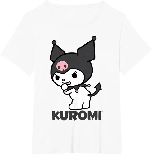 Vista 57 de Sanrio Kuromi - Camiseta con logotipo en la parte trasera Gris Oscuro
