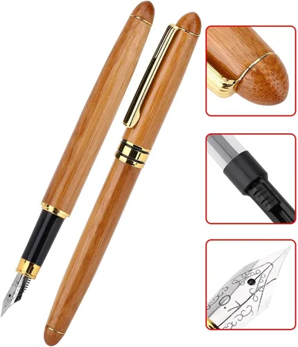 Vista 6 de Fafeicy 1 pluma estilográfica de arte de caligrafía, punta ancha con punta de cincel para escritura gótica árabe itálica, regalo para caligrafistas
