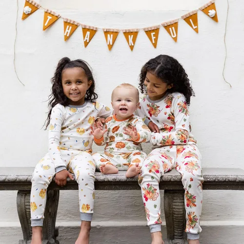 Vista 4 de Burts Bees Conjunto de pijama para bebé camiseta y pantalón de 2 piezas 100 algodón orgánico