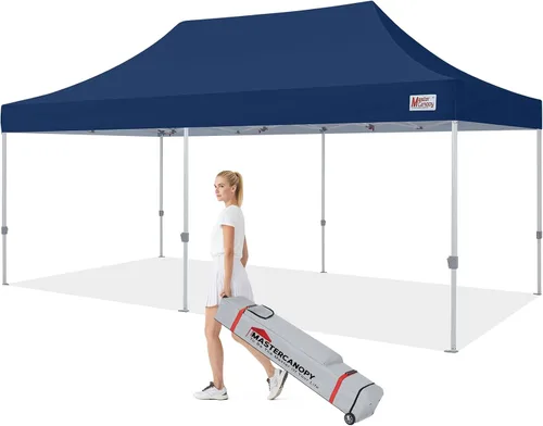 Vista 31 de MASTERCANOPY - Toldo plegable estilo tienda de campaña de 10 x 10 pies, de montura instantánea y para uso comercial, con una bolsa con ruedas