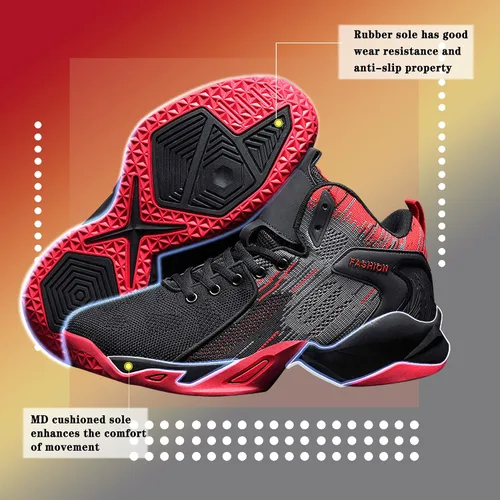 Vista 4 de CJSPORX - Tenis de baloncesto para hombre, transpirables, antideslizantes, para correr