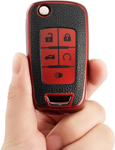 Vista 5 de Funda para llavero Chevy con llavero, funda de TPU suave para llavero para Chevrolet Camaro Cruze Equinox Malibu Trailblazer Impala Sonic Buick