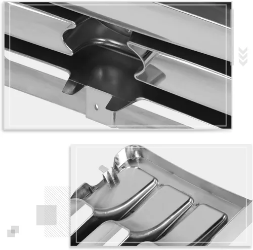 Vista 6 de Parrilla de parachoques delantero compatible con Ford Bronco/F150-F350/F Super Duty 92-97, cromo