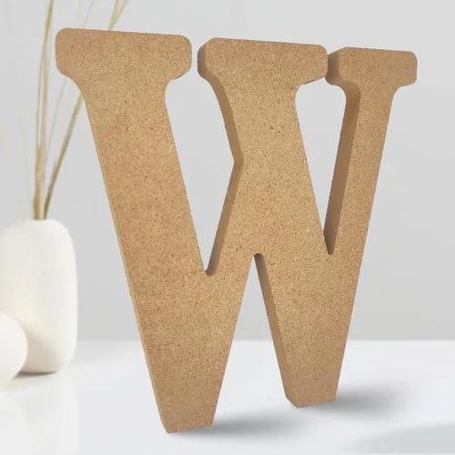 Vista 9 de AOCEAN Letras de madera diseñables de 8 pulgadas, letras de madera sin terminar para decoración de pared, letras decorativas de pie, rebanadas