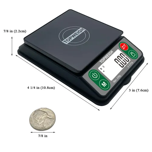 Vista 6 de Báscula de flecha con soporte de flecha, escala de grano de flecha, fácil de leer, 3086 granos x 0.1gn, 7.05 oz por 0.00 oz, pantalla