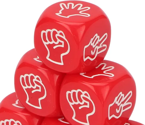 Vista 8 de Juego de dados educativos, 10 unidades, 0.79 x 0.79 x 0.79 pulgadas, 6 caras, juego de dados educativos para adivinar, color brillante para fiestas