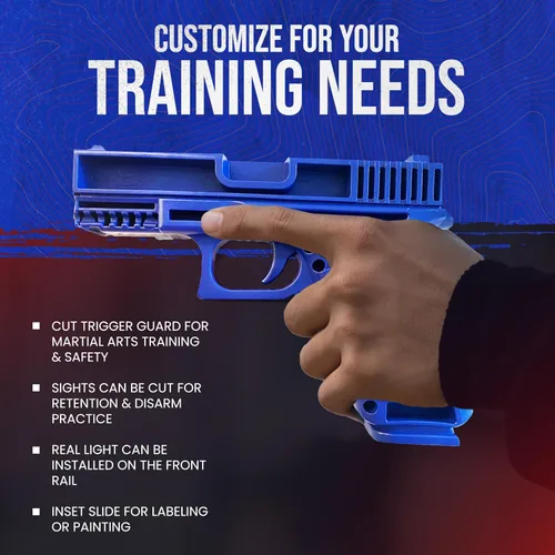 Vista 5 de Pistola de entrenamiento de polímero de plástico duradero, pistola de entrenamiento ligera y realista para taladros de fuego secos seguros