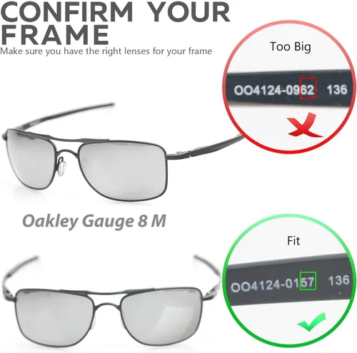 Vista 5 de Walleva - Lentes de repuesto para gafas de sol Oakley Gauge 8 M Varias opciones disponibles