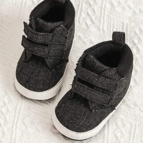 Vista 3 de Babelvit Zapatillas de lona con suela suave para bebé y niña, con cordones y cordones para bebé, botas unisex jasta el tobillo recién nacidos