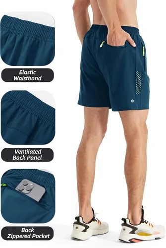 Vista 4 de HIFEOS Pantalones cortos deportivos para hombre, pantalones cortos de entrenamiento para correr, tenis, gimnasio, 5, 7, 9 pulgadas, cómodos