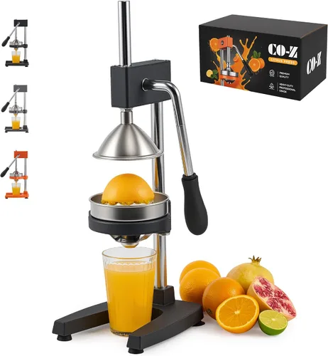 Vista 21 de Exprimidor manual CO-Z Commercial Greade, manual, exprimidor de jugo, naranja, cítricos, limón, granada, Negro