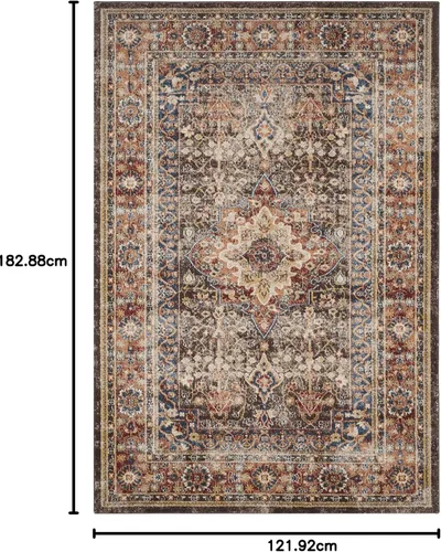 Vista 65 de SAFAVIEH Bijar Collection - Alfombra decorativa de 2 pies 3 pulgadas x 4 pies, marfil y óxido, diseño oriental envejecido, no desprende pelusa