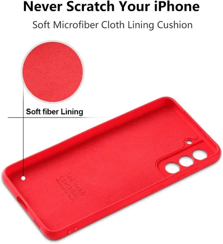 Vista 5 de X-level Funda compatible con Samsung Galaxy S21 5G – Slim Fit Soft TPU Super Thin – Serie Guardian – Rojo