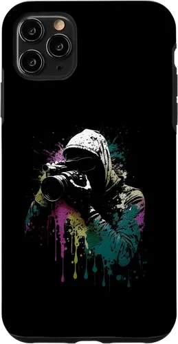 Vista 11 de iPhone 15 Fotógrafo con cámara reflex Splash Art Photography Case