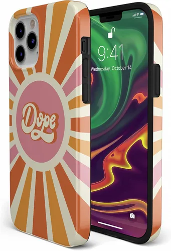 Vista 4 de Casely Funda para iPhone 11 Pro Max You're Dope Bloque de color retro Diseño clásico ultra delgado