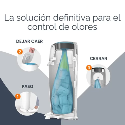 Vista 8 de Juego de regalo para registro Diaper Genie Incluye cubeta completa para pañales Diaper Genie, 8 bolsas de recambio, 1 filtro de carbón Kit