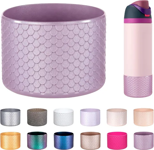 Vista 14 de Funda de Silicona para Botella de Agua Owala de 24oz, Manga Protectora Antideslizante Brillante para Botella de Agua Owala que Protege las Botellas
