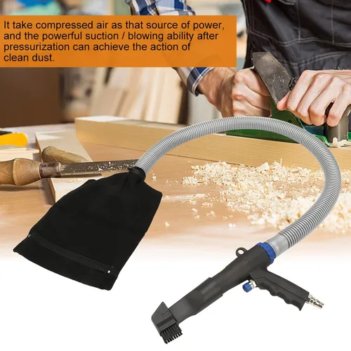 Vista 2 de Pistola de vacío de aire Pistola de vacío neumática Abs de aleación de aluminio de plástico de alta presión compresor de plumero de aire tipo
