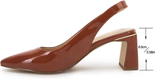 Vista 5 de Jeimpoey Zapatos de tacón grueso para mujer, con puntera puntiaguda, tacón de bloque, sandalias de verano, zapatos de fiesta de tacón bajo