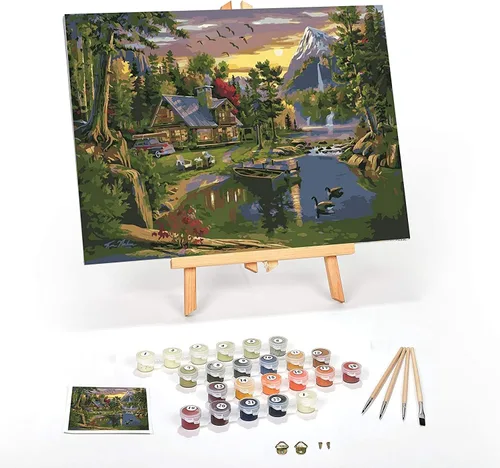 Vista 29 de Ledgebay Kit de Pintura por Números DIY para Adultos, Lienzo Enmarcado para Principiantes a Avanzados, Kit de Pintura por Números, los Kits Incluyen
