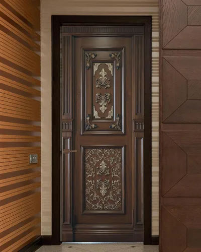 Vista 36 de FLFK Adhesivo para puerta – Puerta vintage beige, mural para despegar y pegar, tamaño combinado 30 x 80 pulgadas, dividido en 2 piezas Mt5423