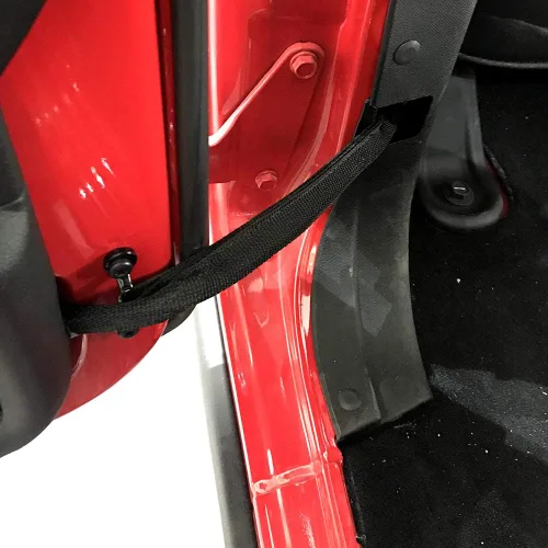 Vista 7 de VOFONO 2 correas de control de limitación de puerta ajustables resistentes y resistentes con cremallera para Jeep Wrangler Tj Jk Jl 2000 a 2018