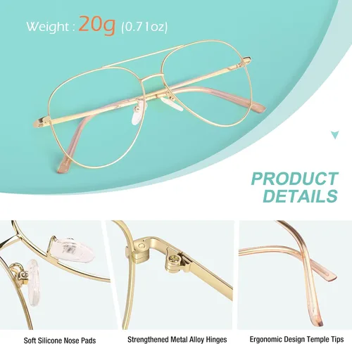 Vista 3 de GQUEEN Gafas transparentes falsas sin receta Gafas Marco rectangular, 201512