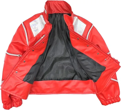 Vista 6 de Beat It - Chaqueta roja para niños, disfraz para fiesta de Perfromance Imitate Birthday