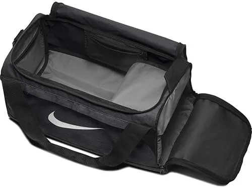 Vista 4 de Nike Brasilia - Bolsa de lona tamaño pequeño color negro y blanco