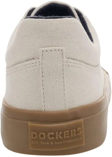 Vista 3 de Dockers Frisco - Tenis casuales con cordones para hombre Crema