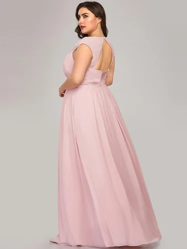 Vista 2 de Ever-Pretty Plus Women's Plus Size V-Neck Empire Waist Evening Party Maxi Dress 08697