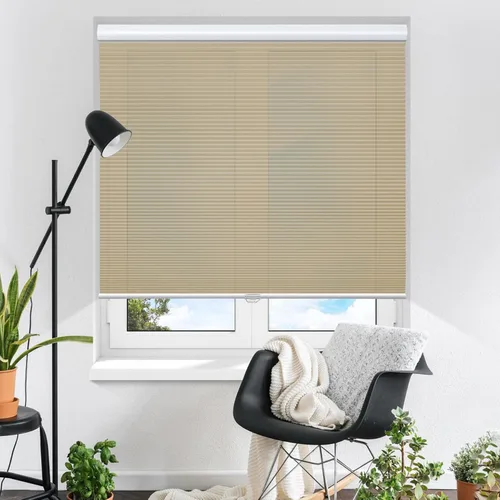 Vista 13 de Persianas Celulares Sin Cable, Persianas Opacas para Ventana para el Hogar, 22W x 48H, Plata Fría (Opaca)