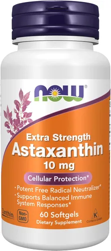 Vista 10 de Now Suplementos, Astaxantina 10mg, Zanthin®, Fuerza Extra, 30 Cápsulas Blandas