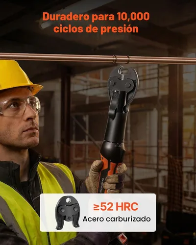 Vista 4 de VEVOR Mandíbula de prensa de 1/2" para herramientas de prensa de serie compacta, mandíbula de prensado de acero endurecido 52 HRC - Compatible