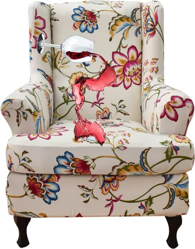 Vista 38 de CRFATOP 2 fundas elásticas para silla con respaldo de alas de mariposa, fundas de tela de elastano con respaldo de ala, fundas para sillón con parte