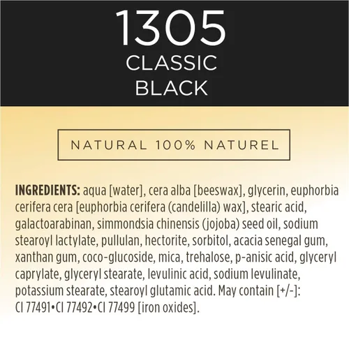 Vista 8 de Máscara de pestañas, pestañas alargadas Burt's Bees 100% natural, negro clásico
