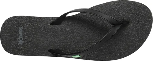 Vista 3 de Sanuk Yoga Spree 4 chancletas de mujer Negro