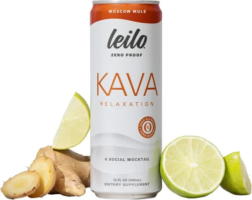 Vista 13 de LEILO Bebida Espumosa Relajante a Base de Kava Sabor Mora y Naranja 12-Pack – Bebida Tranquilizante Sin ALC Latas de 12 onzas líquidas