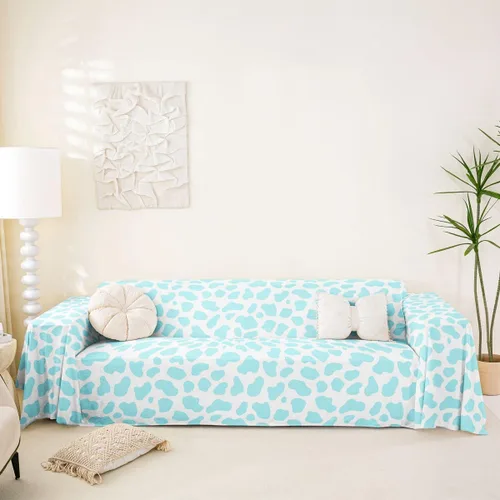 Vista 24 de Erosebridal Funda protectora para sofá, diseño de vaca lechera, diseño de vaca verde manzana, funda acolchada para sofá de animales occidentales