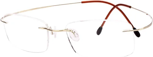 Vista 13 de Agstum Titanium Rimless Flexible Frame Hingeless Optical Eyeglasses Negro