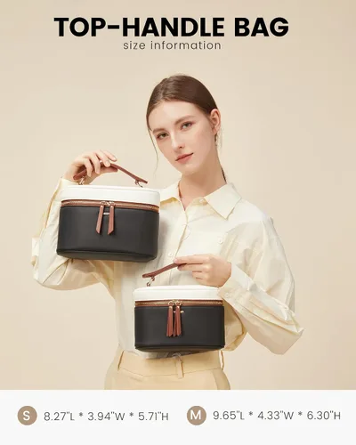 Vista 4 de LOVEVOOK - Bolso bandolera para mujer, con asa superior y pequeño bolso de hombro de cuero PU, bolso de mano con solapa para damas