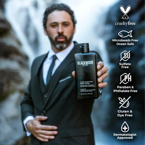 Vista 6 de BLACKWOOD FOR MEN Active Man - Acondicionador diario (17 onzas) y gel de baño de humedad pura (17 onzas), fórmula vegana natural, sin sulfato, sin