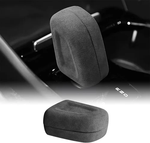 Vista 2 de Para Volvo XC40 2020 2021 Control Central de Coche Pomo de Cambio de Cambios Cubierta de Cabeza Alcantara Gear Handle Head Protector