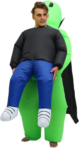 Vista 4 de Inflatable Alien Costume for Adult, Halloween Costume Alien Blow Up Fantasy Costume Blow up Costume