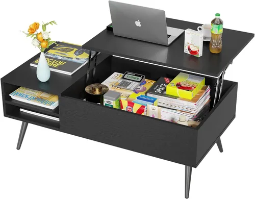 Vista 12 de [Usado] FDW Mesa auxiliar redonda de 2 niveles moderna de madera con almacenamiento para sala de estar, dormitorio u oficina, mesa de centro Marrón
