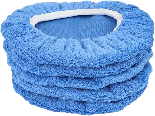 Vista 5 de X AUTOHAUX 5pcs 9-10 pulgadas azul cielo microfibra cera de coche pulido capó cubierta de almohadilla de pulido