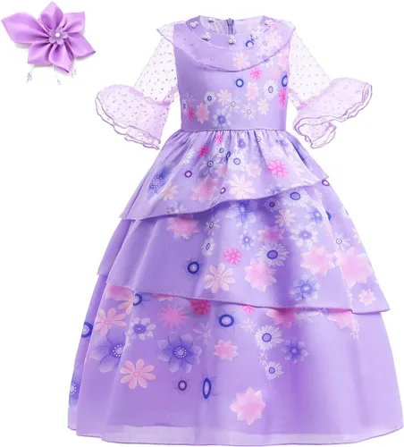 Vista 6 de Hulaha Disfraz de Isabella para niñas de 6 a 7 años