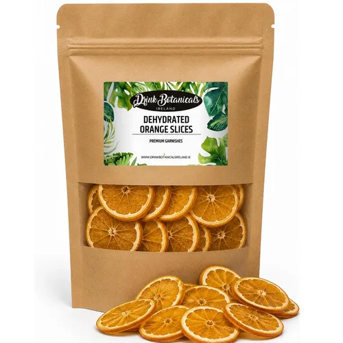 Vista 10 de Rebanadas de naranja deshidratadas en forma de ruedas Aprox. 17+ rebanadas 100% Natural Sin azúcar Sin gluten Ruedas de naranja